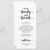 モダン黒素朴、配置設定サンキューカード プログラム (正面/裏面)