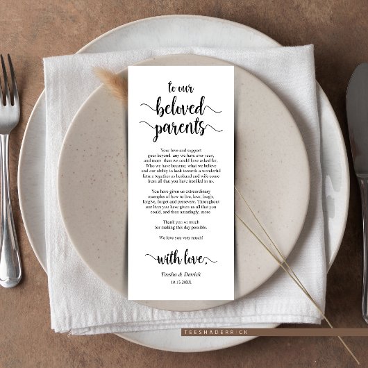 モダン黒素朴、配置設定サンキューカード プログラム