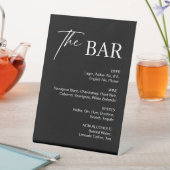 モダン黒結婚バー 台座サイン (インサイチュ)
