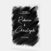 モダン黒絵を描結婚歓迎アクリル アクリルサイン (傾斜)