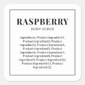 モダン黒縁ど品リスト スクエアシール (正面)