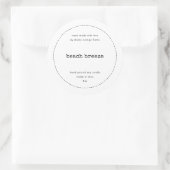 モダン黒縁ど蝋燭化粧品製品ラベル ラウンドシール (バッグ)