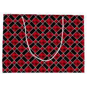 モダン黒赤と白市松模様に ラージペーパーバッグ (裏面)