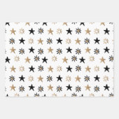 モダン黒金ゴールド ラッピングペーパーシート (正面)