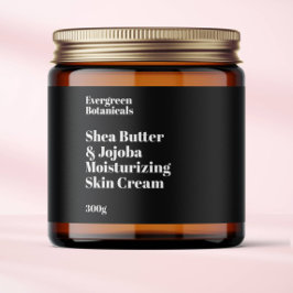 モダン黒防水化粧品瓶ラベル ペットボトルラベル