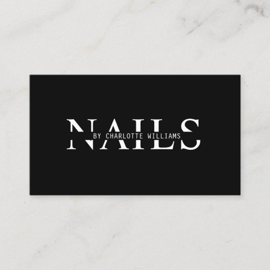 モダン黒 名刺 (正面)