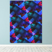 -モダン黒 – 赤 – 青 – 紫 – 非常に素敵 キャンバスプリント (インサイチュ (ウッドフロア))