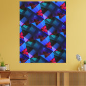 -モダン黒 – 赤 – 青 – 紫 – 非常に素敵 キャンバスプリント (インサイチュ (リビング))