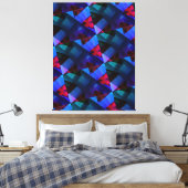 -モダン黒 – 赤 – 青 – 紫 – 非常に素敵 キャンバスプリント (インサイチュ (寝室))