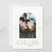 モダン1エレガント枚の写真タイポグラフィ金ゴールド (正面)