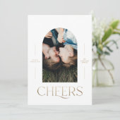 モダン1エレガント枚の写真タイポグラフィ金ゴールド (スタンド正面)