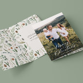 モダン1ミニマル枚の写真のクリスマエレガントス サンキューカード