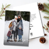 モダン1ミニマル枚の写真のクリスマエレガントス シーズンカード