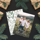 モダン1ミニマル枚の写真のクリスマエレガントス シーズンカード