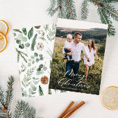 モダン1ミニマル枚の写真のクリスマエレガントス シーズンカード