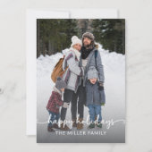 モダン1ミニマル枚の写真のクリスマエレガントス シーズンカード (正面)