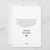 モダン1ミニマル枚の写真のクリスマエレガントス シーズンカード (裏面)