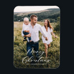 モダン1ミニマル枚の写真のクリスマエレガントス マグネット<br><div class="desc">スクリプモダンミニマルトの休日のクリスマスの磁石。</div>