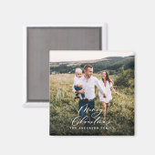モダン1ミニマル枚の写真のクリスマエレガントス マグネット (正面/裏面)
