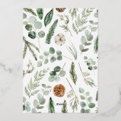 モダン1ミニマル枚の写真のクリスマエレガントス 箔シーズンカード (裏面)