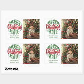 モダン1ミニマル枚の写真のクリスマエレガントス 長方形シール (シート)