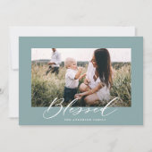 モダン1ミニマル枚の写真のクリスマ賛美スト シーズンカード (正面)