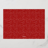 モダン1ミニマル枚の赤いスクリプト 箔シーズンカード (裏面)