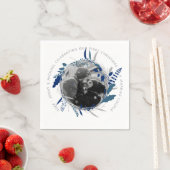 モダン1年目ま婚約したたはPHOTO結婚したパーティー スタンダードカクテルナプキン (インサイチュ)