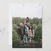 モダン1枚のエレガント写真クリスマススクリプト シーズンカード (正面)