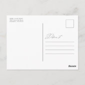 モダン1枚の写真を作成感謝していする ポストカード (裏面)