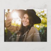 モダン1枚の写真を作成感謝していする ポストカード (正面)