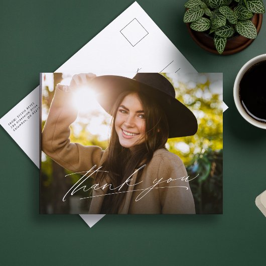 モダン1枚の写真を作成感謝していする ポストカード
