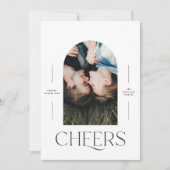 モダン1枚フォトタイポグラフィブラック+ホワイトクリスマス (正面)