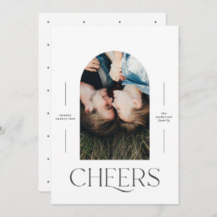 モダン1枚フォトタイポグラフィブラック+ホワイトクリスマス