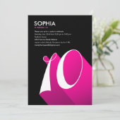 モダン10バースデーパーティ招待状 招待状 (スタンド正面)