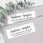 モダン10周年結婚差出人住所 ラベル