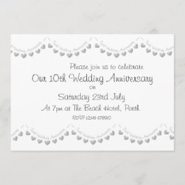 モダン10周年結婚記念日招待状 招待状