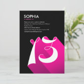 モダン13バースデーパーティ招待状 招待状 (スタンド正面)