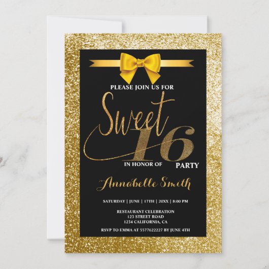 モダン16エレガント名様 招待状 (正面)