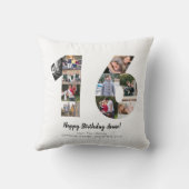 モダン16枚写真コラージュオーダーメイドグリーティング クッション (裏面)