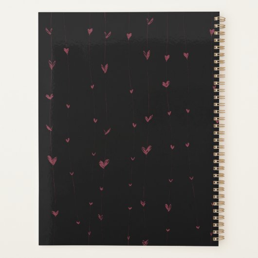 モダン18人の写真のハートが彼のために整形される プランナー手帳 (裏面)