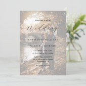 モダン2エレガント枚の写真結婚 招待状 (スタンド正面)