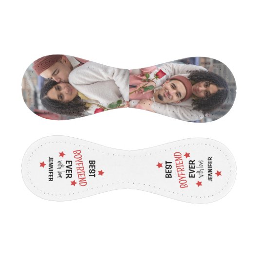 モダン2パーソナライズされた枚の写真最高の彼氏 野球ボール (パネル)