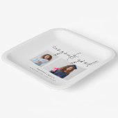 モダン2フォトスクリプトおめでとう卒業パーティー ペーパープレート (傾斜あり)