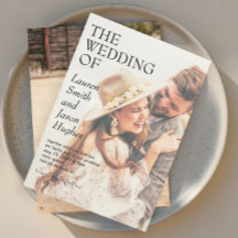 モダン2フォトブラック&ホワイトボホ結婚ズ