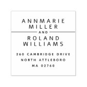 モダン2ミニマル名姓差出人住所 セルフインキングスタンプ (デザイン)