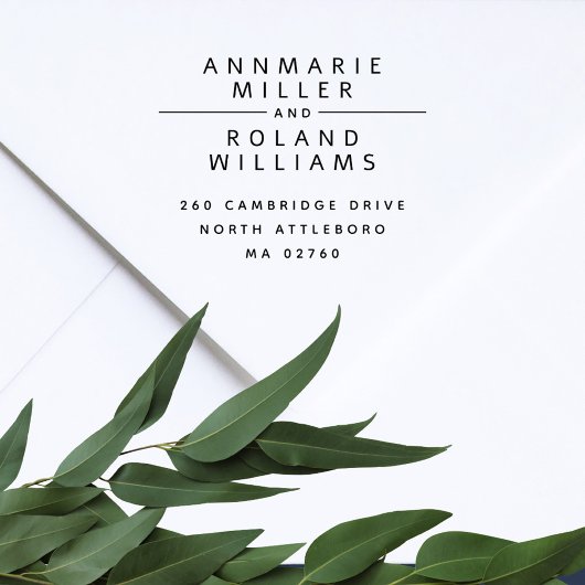 モダン2ミニマル名姓差出人住所 セルフインキングスタンプ