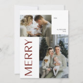 モダン2光メリー植物水彩画 シーズンカード (正面)