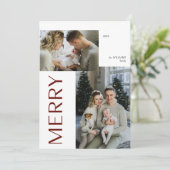 モダン2光メリー植物水彩画 シーズンカード (スタンド正面)