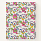 モダン2写ガーリー真おもしろいフローラパーソナライズされた名 ノートブック (裏面)